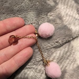 Baby Pink Pom Pom Earrings